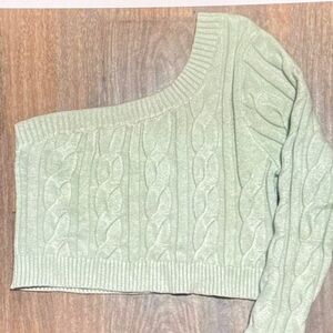 Le Lis Mint Off-Shoulder Sweater